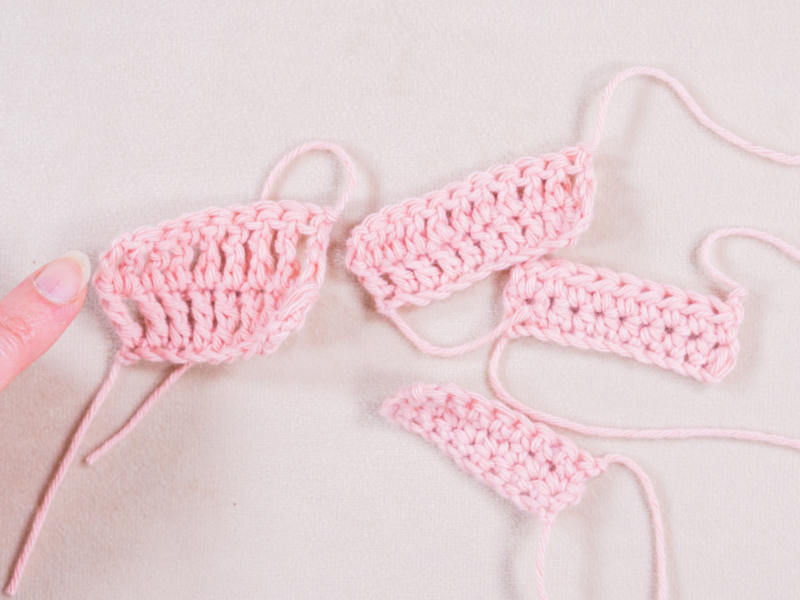 échantillons au crochet